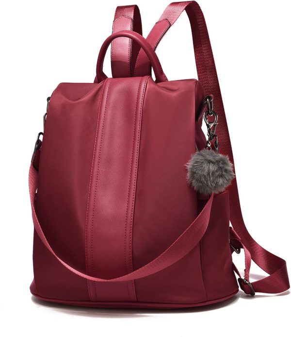 Women's Nylon Anti Theft Lightweight Backpack Shoulder Bag