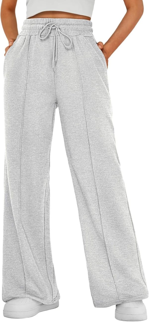Women's High Waisted Wide Leg Drawstring Athletic Sweatpants