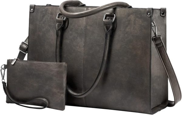 15.6 Inch Vintage Laptop Bag for Women Office Satchel