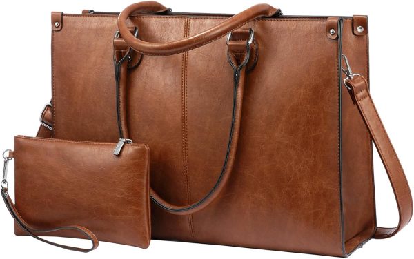 Women's 15.6 Inch Work Laptop Tote Vintage Handbag