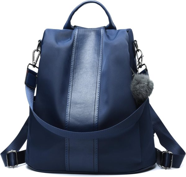 Women's Lightweight Nylon Anti Theft Rucksack Shoulder Bag