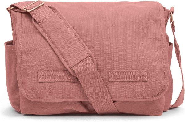 Classic Heavyweight Cotton Canvas Messenger Shoulder Bag